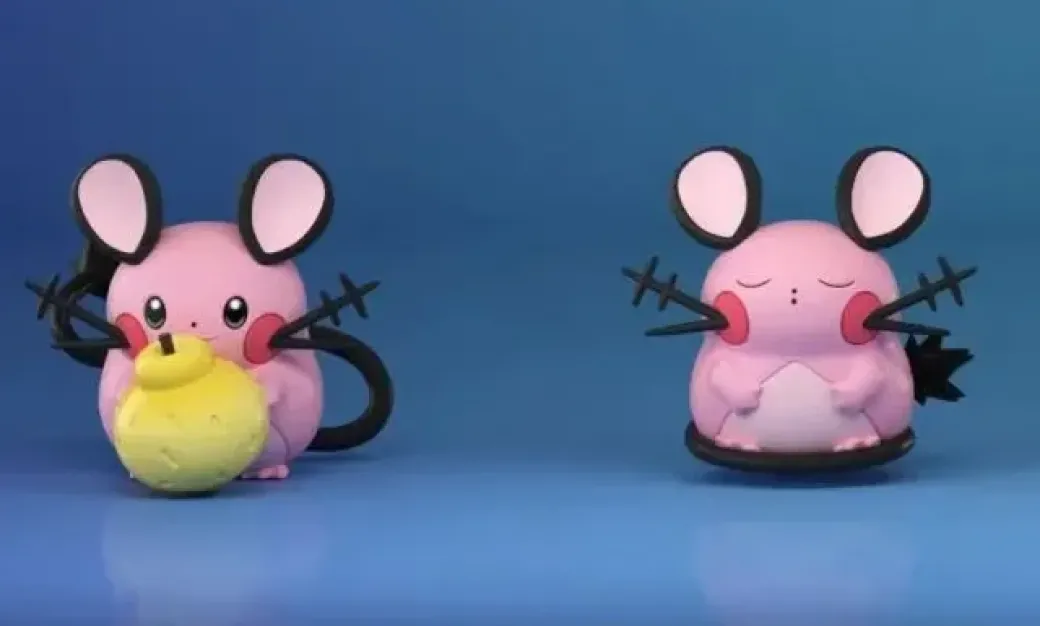 1/20 Scale World Zukan Electric Type Mouse Family - Pokemon Statue - ZaoWuGuan Studio