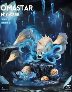 1/20 Scale World Zukan Evolution of Omanyte Set & Kabutops Set - Pokemon Resin Statue - Wonder Studio