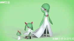 1/20 Scale World Zukan Evolution of Gardevoir Set - Pokemon Statue - OM Studio