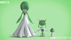 1/20 Scale World Zukan Evolution of Gardevoir Set - Pokemon Statue - OM Studio