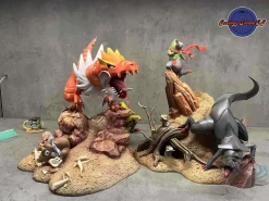 1/20 Scale World Zukan Evolution of Tyrantrum Set - Pokemon Resin Statue - Ecology Studio