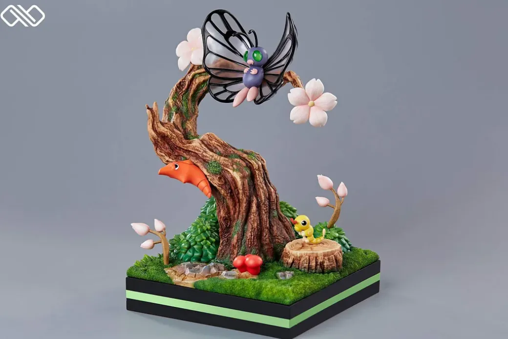 1/20 Scale World Zukan Evolution of Caterpie Set - Pokemon Resin Statue - Unlimited Studios
