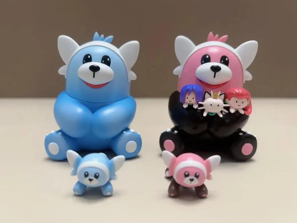 1/20 Scale World Zukan Evolution of Stufful Set - Pokemon Resin Statue - Team Rocket Studio