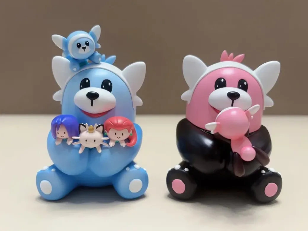 1/20 Scale World Zukan Evolution of Stufful Set - Pokemon Resin Statue - Team Rocket Studio