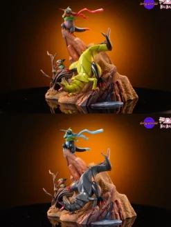 1/20 Scale World Zukan Evolution of Haxorus Set - Pokemon Resin Statue - Ecology Studio