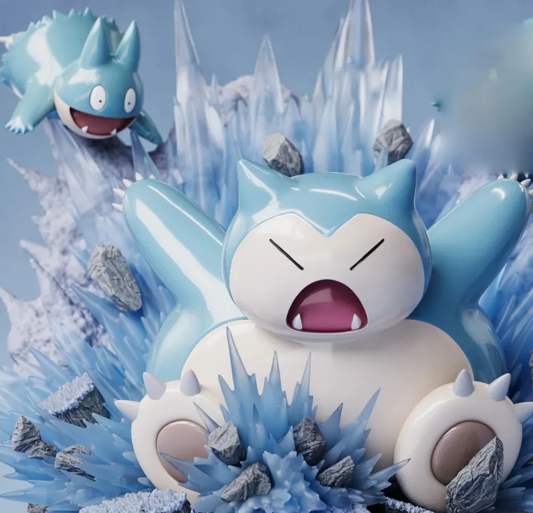 1/20 Scale World Zukan Evolution of Snorlax Set - Pokemon Statue - GuangZhu Studio