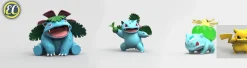 1/20 Scale World Zukan Evolution of Venusaur Set & Pikachu - Pokemon Statue - EC-Studio