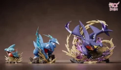 1/20 Scale World Zukan Evolution of Garchomp Set & Mega Garchomp - Pokemon Statue - DaiDai Studio