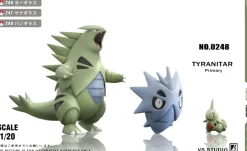 1/20 Scale World Zukan Evolution of Tyranitar Set - Pokemon Resin Statue - VS Studio