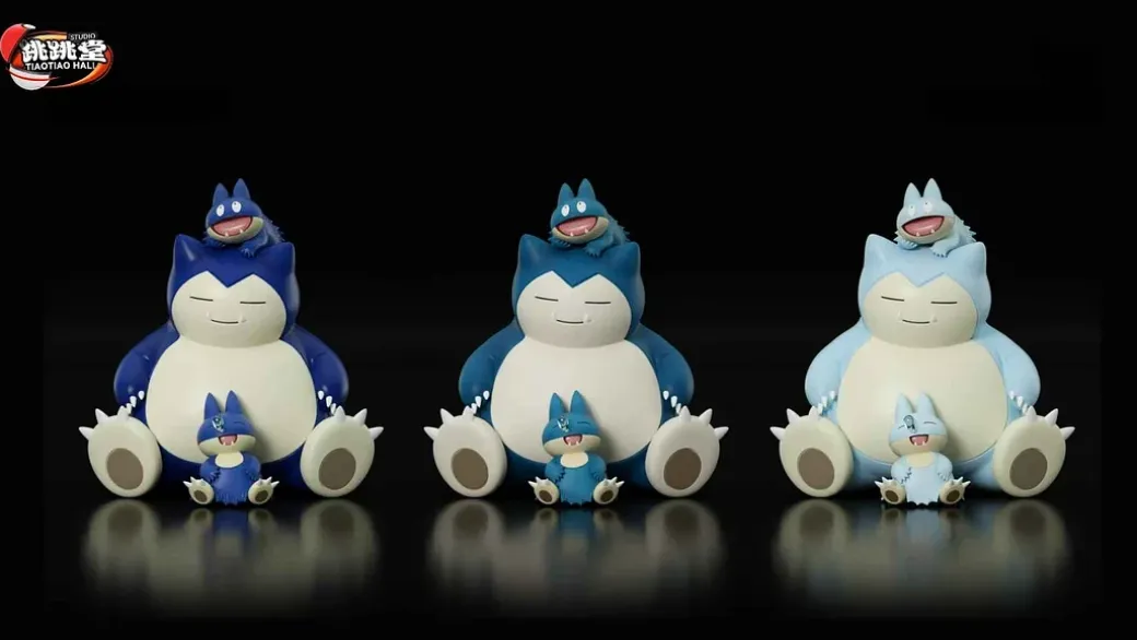 1/20 Scale World Zukan Evolution of Snorlax Set - Pokemon Statue - TiaoTiao Hall Studio