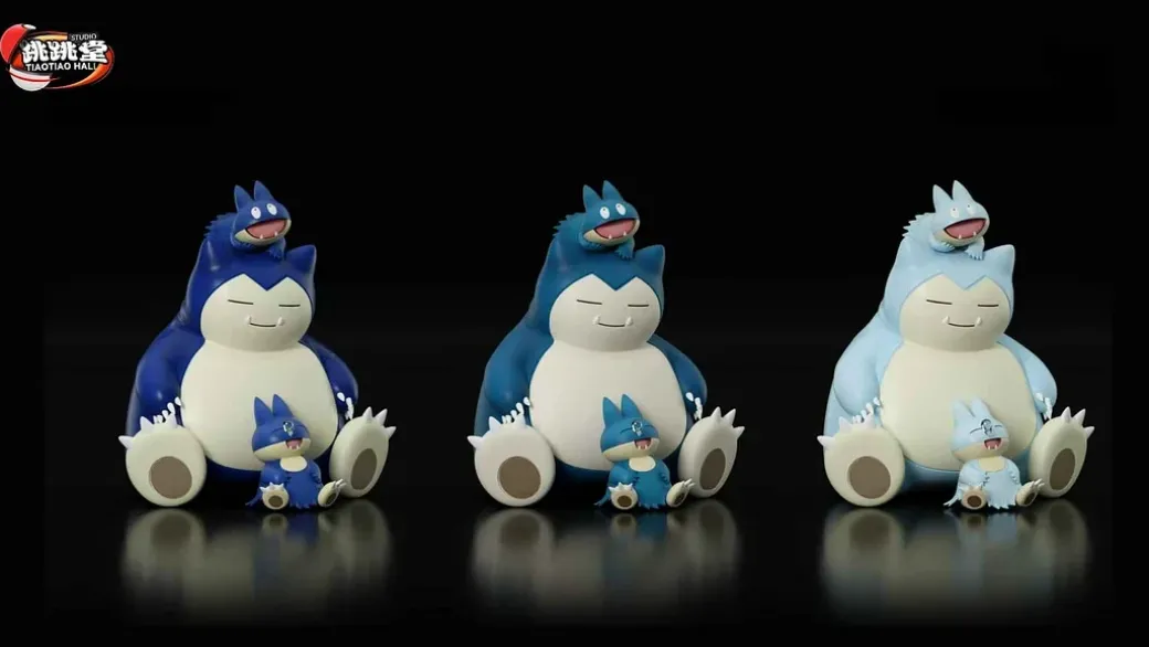 1/20 Scale World Zukan Evolution of Snorlax Set - Pokemon Statue - TiaoTiao Hall Studio