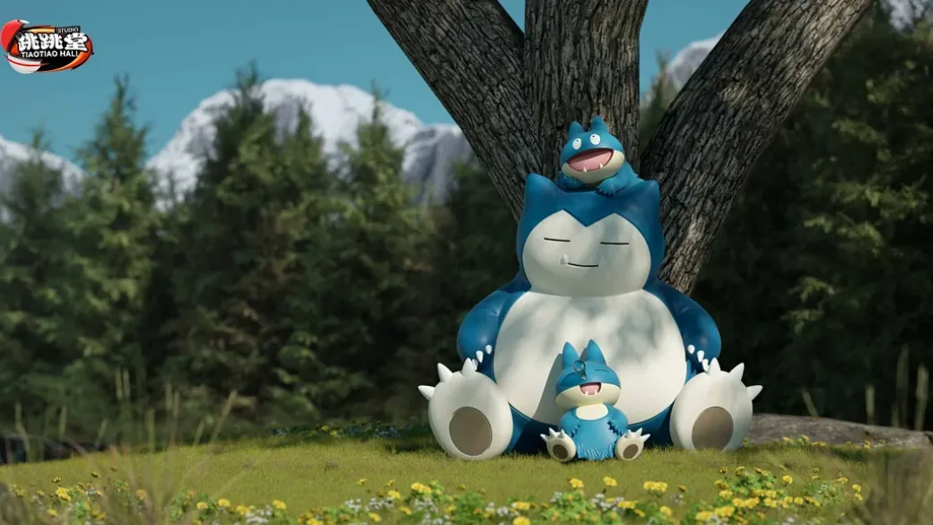 1/20 Scale World Zukan Evolution of Snorlax Set - Pokemon Statue - TiaoTiao Hall Studio