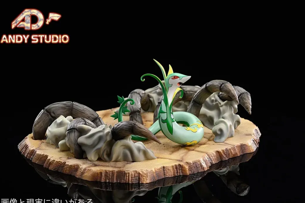 1/20 Scale World Zukan Evolution of Serperior Set - Pokemon Resin Statue - Andy Studio