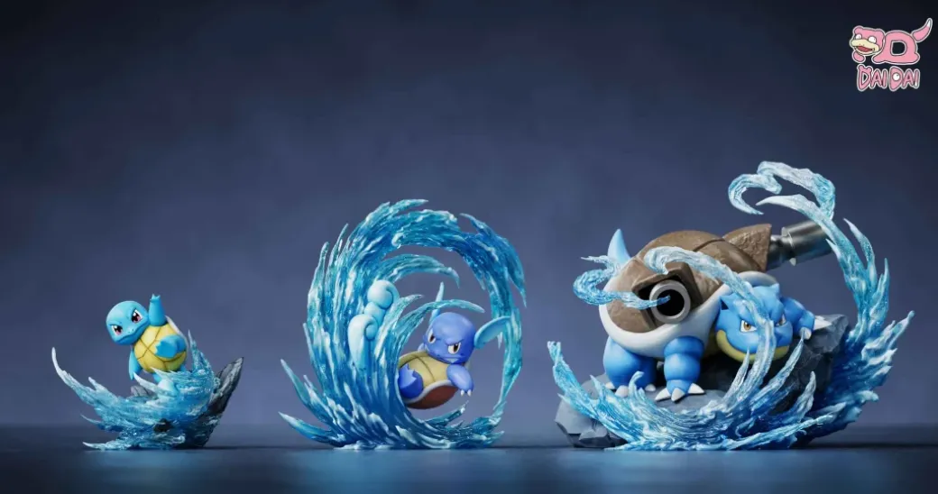 1/20 Scale World Zukan Evolution of Blastoise Set - Pokemon Statue - DaiDai Studio