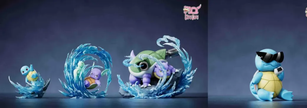 1/20 Scale World Zukan Evolution of Blastoise Set - Pokemon Statue - DaiDai Studio