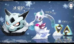 1/20 Scale World Zukan Evolution of Glalie Set & Froslass - Pokemon Resin Statue - Wang Wang Studio