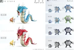 1/20 Scale World Zukan Evolution of Gyarados Set & Poliwrath Set & Politoed - Pokemon Resin Statue - VS Studio