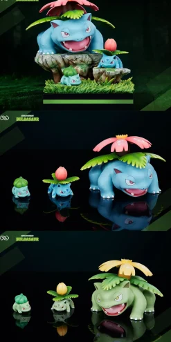 1/20 Scale World Zukan Evolution of Bulbasaur Set - Pokemon Resin Statue - Unlimited Studios