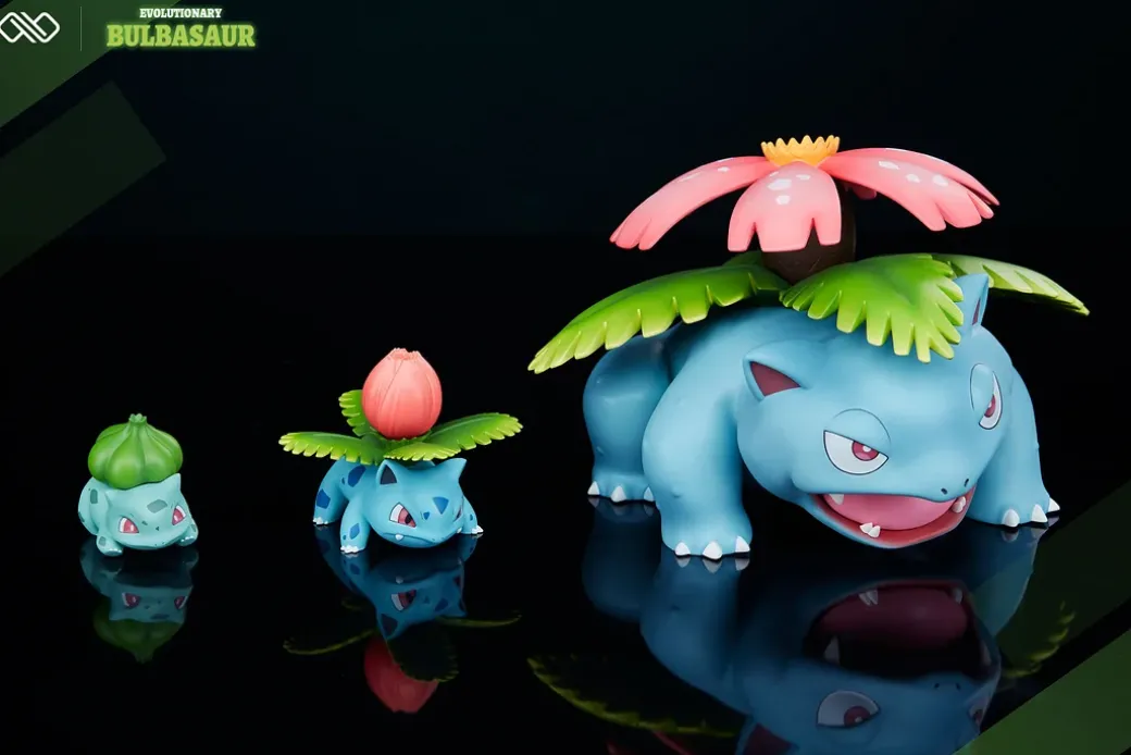 1/20 Scale World Zukan Evolution of Bulbasaur Set - Pokemon Resin Statue - Unlimited Studios