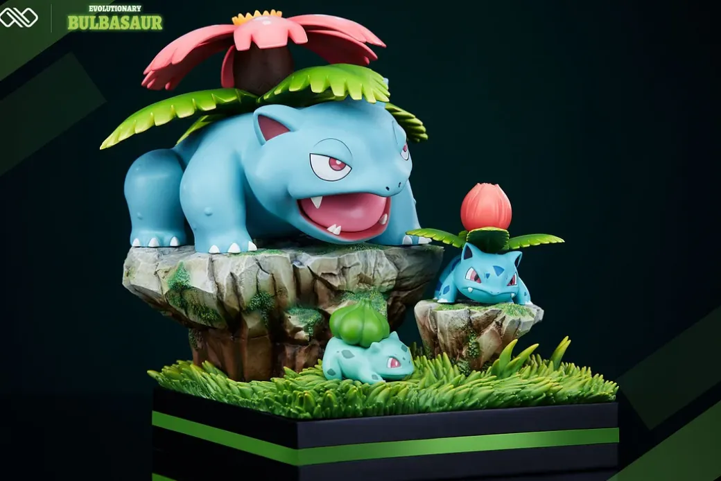 1/20 Scale World Zukan Evolution of Bulbasaur Set - Pokemon Resin Statue - Unlimited Studios