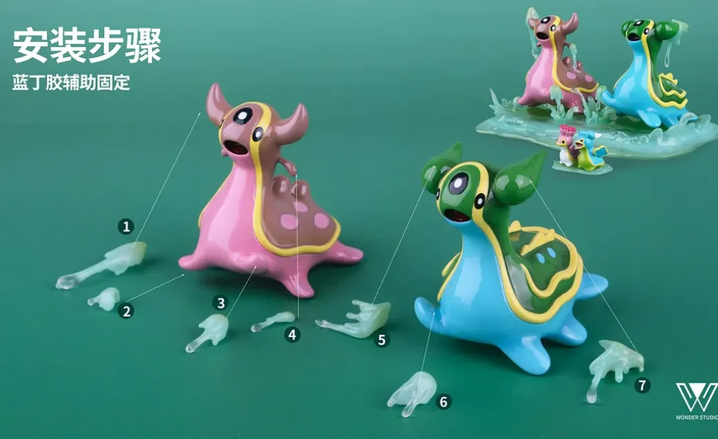1/20 Scale World Zukan Evolution of Gastrodon Set - Pokemon Statue - Wonder Studio