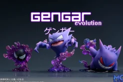 1/20 Scale World Zukan Evolutionary Combination Series Gengar Family - Pokemon Resin Statue - MG Studios
