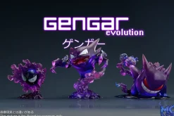 1/20 Scale World Zukan Evolutionary Combination Series Gengar Family - Pokemon Resin Statue - MG Studios