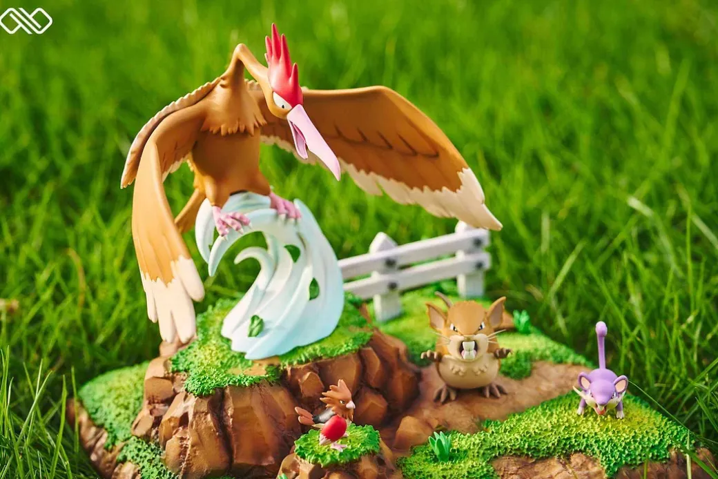 1/20 Scale World Zukan Evolution of Rattata Set & Spearow Set - Pokemon Resin Statue - Unlimited Studios