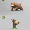 1/20 Scale World Zukan Evolution of Ursaring Set - Pokemon Statue - EC-Studio