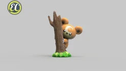 1/20 Scale World Zukan Evolution of Ursaring Set - Pokemon Statue - EC-Studio