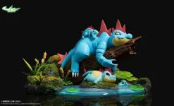 1/20 Scale World Zukan Evolution of Feraligatr Set - Pokemon Resin Statue - SK Studios