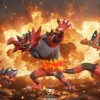 1/20 Scale World Zukan Evolution of Incineroar Set - Pokemon Statue - Wonder Studio