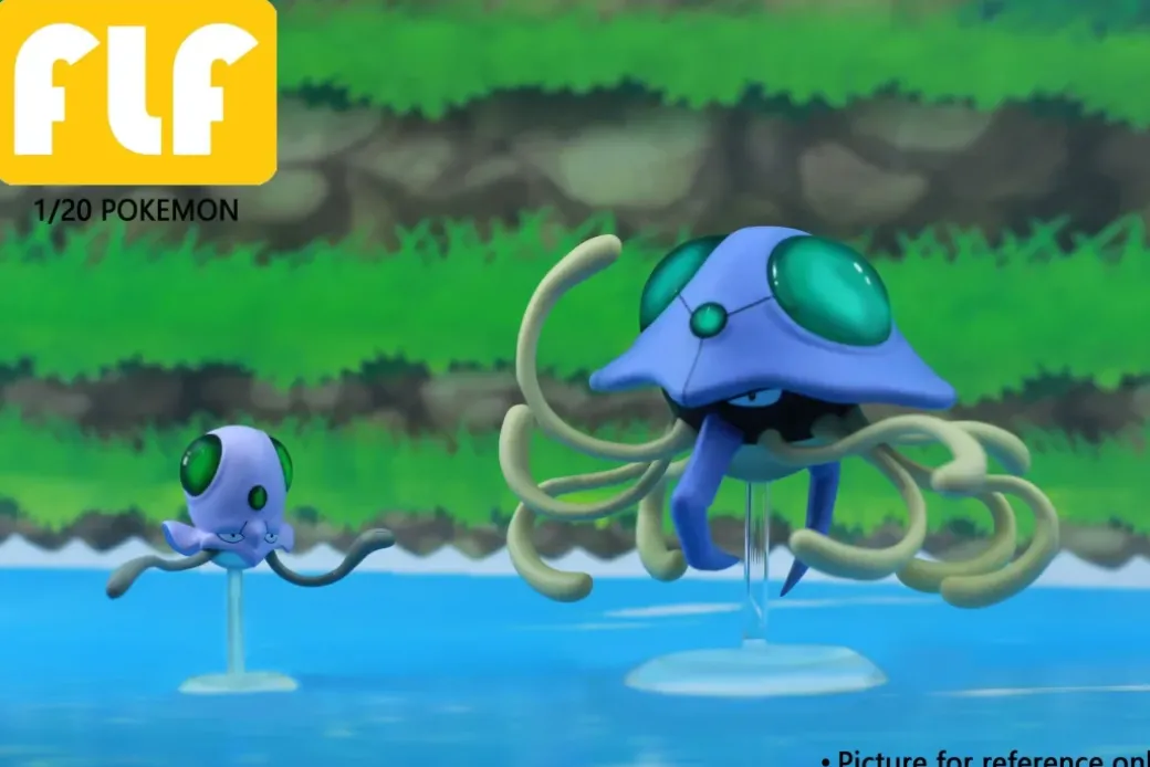 1/20 Scale World Zukan Evolution of Tentacool Set - Pokemon Resin Statue - FLF Studio