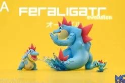 1/20 Scale World Zukan Evolutionary Combination Series Feraligatr Family - Pokemon Resin Statue - MG Studios