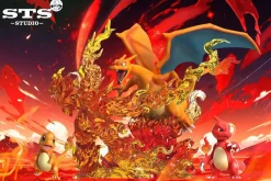 1/20 Scale World Zukan Evolution of Charizard Set - Pokemon Resin Statue - STS Studio
