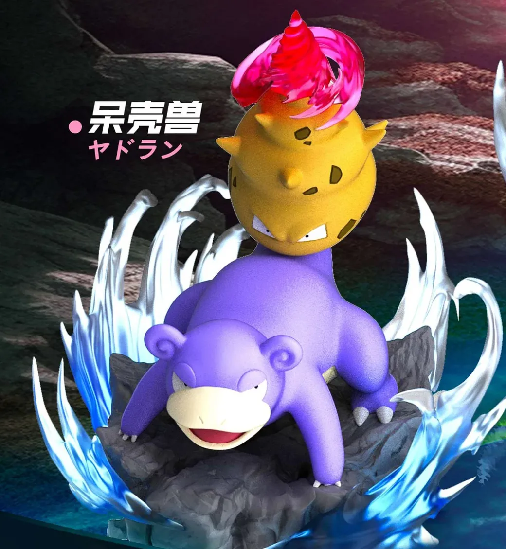 1/20 Scale World Zukan Evolution of Slowpoke Set - Pokemon Resin Statue - DaiDai Studio