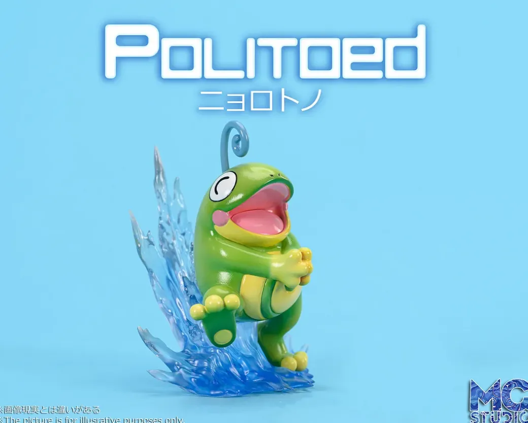 1/20 Scale World Zukan Evolution of Poliwrath Set - Pokemon Resin Statue - MG Studios