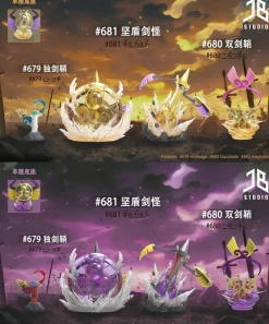 1/20 Scale World Zukan Evolution of Aegislash Set - Pokemon Resin Statue - JB Studio