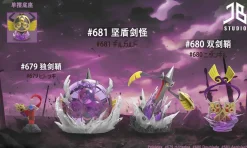 1/20 Scale World Zukan Evolution of Aegislash Set - Pokemon Resin Statue - JB Studio