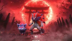 1/20 Scale World Zukan Evolution of Zoroark Set - Pokemon Statue - Wonder Studio