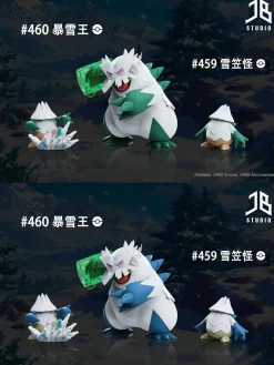 1/20 Scale World Zukan Evolution of Abomasnow Set - Pokemon Resin Statue - JB Studio