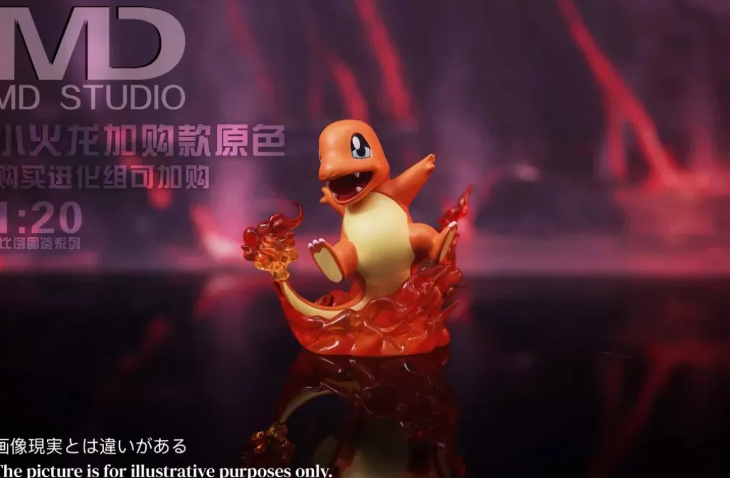1/20 Scale World Zukan Evolution of Charizard Set & Mega Charizard Y 2.0 - Pokemon Resin Statue - MD-Studio