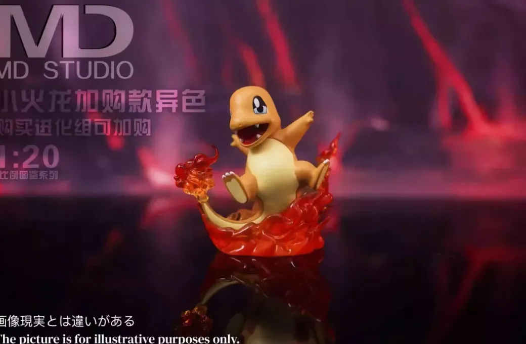 1/20 Scale World Zukan Evolution of Charizard Set & Mega Charizard Y 2.0 - Pokemon Resin Statue - MD-Studio