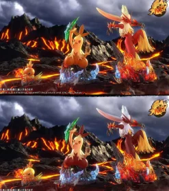 1/20 Scale World Zukan Evolution of Blaziken Set - Pokemon Resin Statue - NP Studio