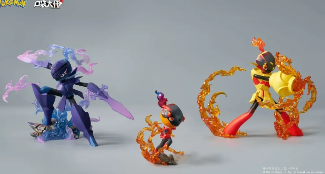 1/20 Scale World Zukan Evolution of Charcadet Set & Ceruledge & Armarouge - Pokemon Statue - Poket Master Studio