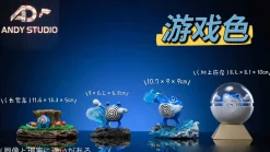 1/20 Scale World Zukan Evolution of Poliwrath Set - Pokemon Resin Statue - Andy Studio