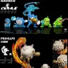 1/20 Scale World Zukan Evolution of Poliwrath Set & Primeape Set - Pokemon Statue - Wonder Studio