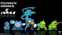 1/20 Scale World Zukan Evolution of Poliwrath Set & Primeape Set - Pokemon Statue - Wonder Studio