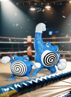 1/20 Scale World Zukan Evolution of Poliwrath Set & Primeape Set - Pokemon Statue - Wonder Studio
