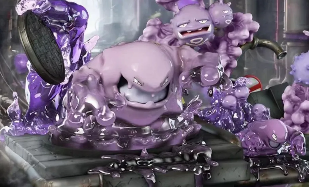 1/20 Scale World Zukan Evolution of Grimer Set & Koffing Set - Pokemon Resin Statue - Wonder Studio